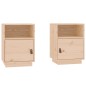 vidaXL Mesitas de noche 2 uds madera maciza de pino 40x34x55 cm vidaXL Mesitas de noche 2 uds madera maciza de pino 40x34x55 cm