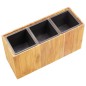 vidaXL Arriate con 3 maceteros madera maciza de acacia vidaXL Arriate con 3 maceteros madera maciza de acacia