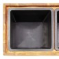 vidaXL Arriate con 3 maceteros madera maciza de acacia vidaXL Arriate con 3 maceteros madera maciza de acacia