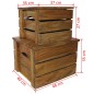 vidaXL Set de 2 cajas de almacenaje de madera maciza reciclada vidaXL Set de 2 cajas de almacenaje de madera maciza reciclada