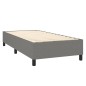 vidaXL Cama box spring colchón y luces LED tela gris oscuro 90x200 cm vidaXL Cama box spring colchón y luces LED tela gris oscuro 90x200 cm