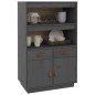 vidaXL Aparador de madera maciza de pino gris 67x40x108,5 cm vidaXL Aparador de madera maciza de pino gris 67x40x108,5 cm