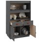 vidaXL Aparador de madera maciza de pino gris 67x40x108,5 cm vidaXL Aparador de madera maciza de pino gris 67x40x108,5 cm