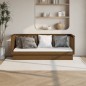 vidaXL Sofá cama de madera maciza de pino marrón miel 90x190 cm vidaXL Sofá cama de madera maciza de pino marrón miel 90x190 cm