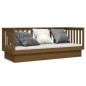 vidaXL Sofá cama de madera maciza de pino marrón miel 90x190 cm vidaXL Sofá cama de madera maciza de pino marrón miel 90x190 cm