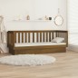 vidaXL Sofá cama de madera maciza de pino marrón miel 90x190 cm vidaXL Sofá cama de madera maciza de pino marrón miel 90x190 cm