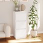vidaXL Aparador de madera maciza de pino blanco 32x34x75 cm