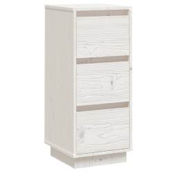 vidaXL Aparador de madera maciza de pino blanco 32x34x75 cm