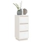 vidaXL Aparador de madera maciza de pino blanco 32x34x75 cm