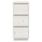 vidaXL Aparador de madera maciza de pino blanco 32x34x75 cm