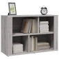 vidaXL Aparador de madera contrachapada gris Sonoma 80x30x54 cm