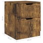 vidaXL Mesitas noche 2 uds madera ingeniería roble ahumado 40x40x50 cm vidaXL Mesitas noche 2 uds madera ingeniería roble ahumado 40x40x50 cm