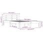 vidaXL Estructura de cama madera maciza 140x200 cm vidaXL Estructura de cama madera maciza 140x200 cm
