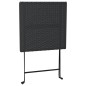 vidaXL Juego bistró plegable 3 piezas ratán sintético negro vidaXL Juego bistró plegable 3 piezas ratán sintético negro