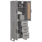vidaXL Aparador alto madera contrachapada gris sonoma 69,5x34x180 cm vidaXL Aparador alto madera contrachapada gris sonoma 69,5x34x180 cm