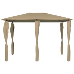 vidaXL Cenador con cubiertas de postes taupé 3x4x2,6 m 160 g/m²