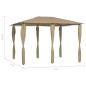 vidaXL Cenador con cubiertas de postes taupé 3x4x2,6 m 160 g/m² vidaXL Cenador con cubiertas de postes taupé 3x4x2,6 m 160 g/m²