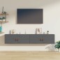 vidaXL Armarios de pared 2 uds madera maciza pino gris 80x30x30 cm vidaXL Armarios de pared 2 uds madera maciza pino gris 80x30x30 cm