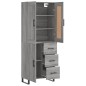 vidaXL Aparador alto madera contrachapada gris sonoma 69,5x34x180 cm vidaXL Aparador alto madera contrachapada gris sonoma 69,5x34x180 cm
