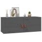 vidaXL Armarios de pared 2 uds madera maciza pino gris 80x30x30 cm vidaXL Armarios de pared 2 uds madera maciza pino gris 80x30x30 cm