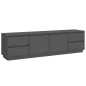 vidaXL Mueble de TV madera maciza de pino gris 176x37x47,5 cm