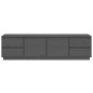 vidaXL Mueble de TV madera maciza de pino gris 176x37x47,5 cm