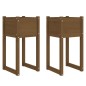 vidaXL Jardinera 2 uds madera maciza de pino marrón miel 40x40x81 cm