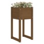vidaXL Jardinera 2 uds madera maciza de pino marrón miel 40x40x81 cm