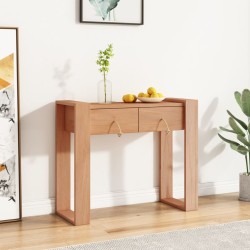 vidaXL Mesa consola de madera maciza de teca 90x35x75 cm