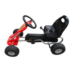 vidaXL Kart correpasillos con pedales rojo