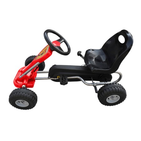 vidaXL Kart correpasillos con pedales rojo