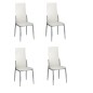 vidaXL Sillas de comedor 4 unidades cuero sintético blanco vidaXL Sillas de comedor 4 unidades cuero sintético blanco