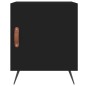 vidaXL Mesita de noche madera de ingeniería negro 40x40x50 cm vidaXL Mesita de noche madera de ingeniería negro 40x40x50 cm