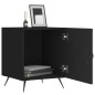 vidaXL Mesita de noche madera de ingeniería negro 40x40x50 cm vidaXL Mesita de noche madera de ingeniería negro 40x40x50 cm