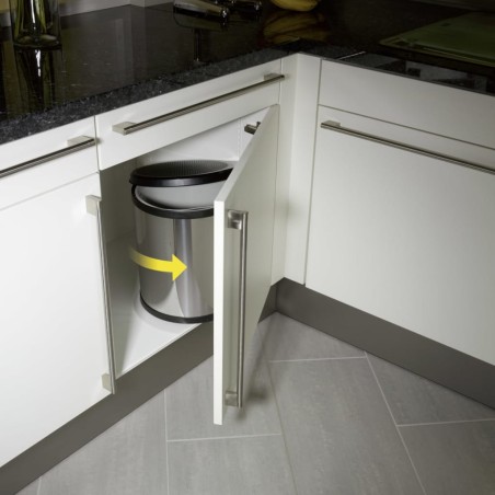 Hailo Papelera de armario Compact-Box tamaño M 15L acero inox 3555-101