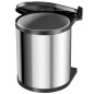 Hailo Papelera de armario Compact-Box tamaño M 15L acero inox 3555-101 Hailo Papelera de armario Compact-Box tamaño M 15L acero inox 3555-101