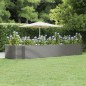 vidaXL Jardinera arriate acero recubrimiento polvo gris 447x140x68 cm vidaXL Jardinera arriate acero recubrimiento polvo gris 447x140x68 cm