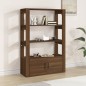 vidaXL Aparador de madera contrachapada marrón roble 80x30x119,5 cm vidaXL Aparador de madera contrachapada marrón roble 80x30x119,5 cm