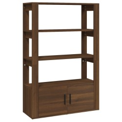 vidaXL Aparador de madera contrachapada marrón roble 80x30x119,5 cm