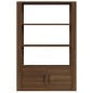vidaXL Aparador de madera contrachapada marrón roble 80x30x119,5 cm vidaXL Aparador de madera contrachapada marrón roble 80x30x119,5 cm
