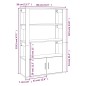 vidaXL Aparador de madera contrachapada marrón roble 80x30x119,5 cm vidaXL Aparador de madera contrachapada marrón roble 80x30x119,5 cm