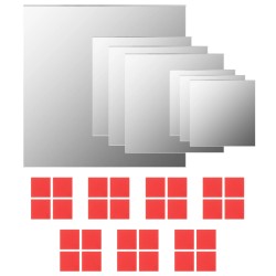 vidaXL Conjunto de espejos de pared cuadrados vidrio 7 piezas