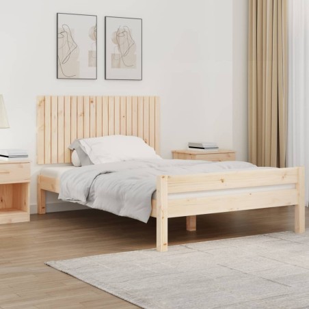 vidaXL Cabecero de cama de pared madera maciza de pino 127,5x3x60 cm