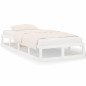 vidaXL Estructura de cama madera maciza blanca 100x200 cm vidaXL Estructura de cama madera maciza blanca 100x200 cm