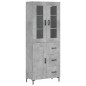 vidaXL Aparador alto madera contrachapada gris hormigón 69,5x34x180 cm vidaXL Aparador alto madera contrachapada gris hormigón 69,5x34x180 cm