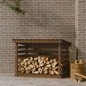 vidaXL Leñero de madera maciza pino marrón miel 108x73x79 cm vidaXL Leñero de madera maciza pino marrón miel 108x73x79 cm