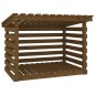vidaXL Leñero de madera maciza pino marrón miel 108x73x79 cm vidaXL Leñero de madera maciza pino marrón miel 108x73x79 cm