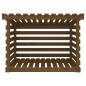 vidaXL Leñero de madera maciza pino marrón miel 108x73x79 cm vidaXL Leñero de madera maciza pino marrón miel 108x73x79 cm