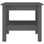 vidaXL Mesa de centro de madera maciza de pino gris 45x45x40 cm