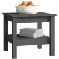vidaXL Mesa de centro de madera maciza de pino gris 45x45x40 cm